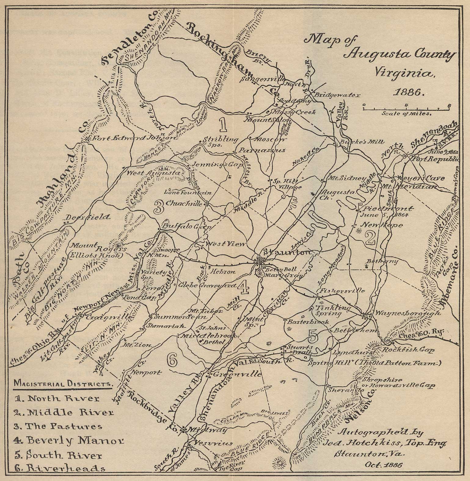 Augusta County Va Map Maps In Waddell's Annals Of Augusta County, Virginia, Online At  Roanetnhistory.org