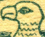 Head of eagle. Detail from imprint on stationery used in letters from Daves to Hill in 1919. In File M7