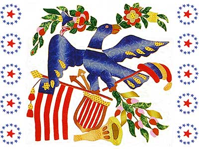 eagle based on pattern from quilt-top by Mary Simon (b. 1810) eagle based on pattern from quilt-top by Mary Simon (b. 1810)