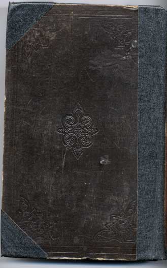 back cover of 1846 Foote's Sketches of North Carolina, digitally enhanced
