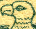 Head of eagle. Detail from imprint on stationery used in letters from Daves to Hill in 1919. In File M7