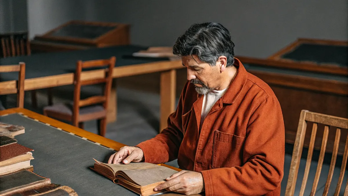Robbie Diesel genealogical researcher examining historical Tennessee documents